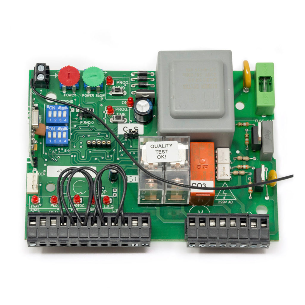 Placas de control para motores de puertas automáticas
