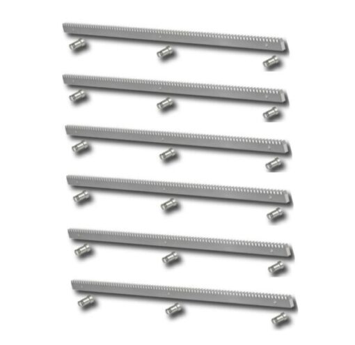 Pack 3 metros cremallera acero motor corredera 2