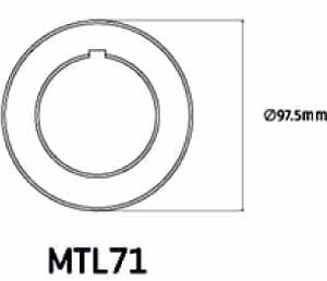 Adaptador motor enrollable MTL71 para TUB300 2