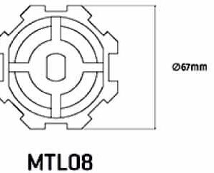 Adaptador eje motor persiana 45mm MTL08