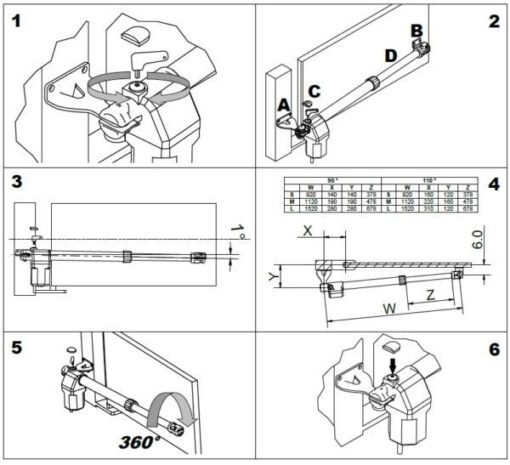 Motor puerta batiente S300 230v derecho