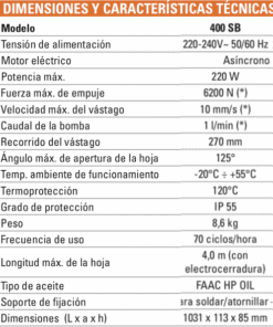 FAAC SB 400 motor hidráulico puerta batiente reversible 2