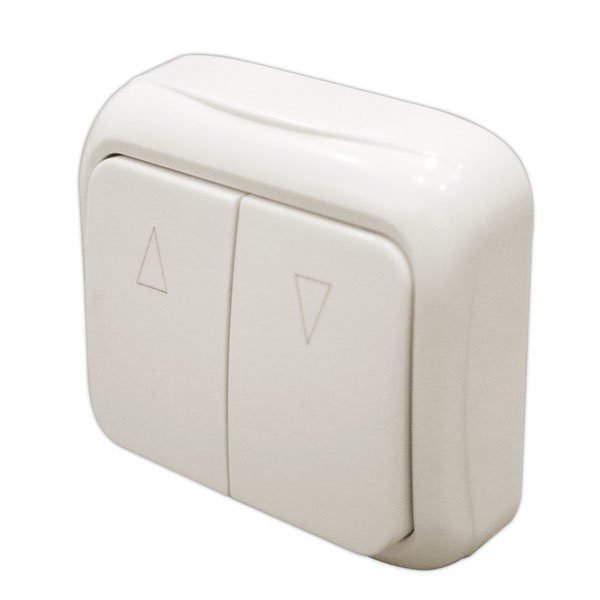 Pulsador motor persiana de superficie eco blanco