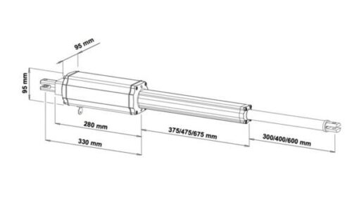 VDS PM1 Motor electromecánico cancela batiente 2
